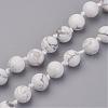 Howlite Beaded and Gemstone Beaded Necklaces NJEW-P148-05-3