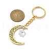Stainless Steel Hollow Moon Keychains KEYC-JKC00584-01-3