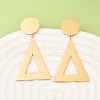 304 Stainless Steel Dangle Stud Earrings EJEW-Z098-15G-3