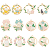 SUNNYCLUE 24Pcs 12 Styles Alloy Enamel Pendants ENAM-SC0005-37-1