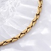 304 Stainless Steel Link Chain Bracelets for Women BJEW-C076-04G-3