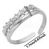 304 Stainless Steel Cuff Adjustable Couple Rings RC0527-1-1