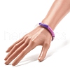 Acrylic Curved Tube Beaded Stretch Bracelet BJEW-JB07973-01-3