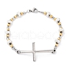 201 Stainless Steel Link Chain Bracelets BJEW-A032-02GP-02-2