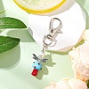 10Pcs Mushroom Angel Glass Pearl & Lampwork Pendant Decorations HJEW-MZ00232-5