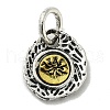 Tibetan Style Rack Plating Alloy Pendants FIND-Z024-01A-1