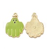 Halloween Theme Rack Plating Alloy Enamel Pendants PALLOY-O109-54LG-1