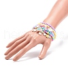 5Pcs 5 Style Candy Color Acrylic Round Beaded Stretch Bracelets Set BJEW-JB08675-3