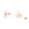 Flower Stud Earrings EJEW-JE04392-02-2