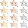 Unicraftale 12Pcs 3 Colors 304 Stainless Steel Pendants STAS-UN0040-12-1