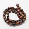Natural Chinese Writing Stone Nuggets Beads Strands G-P092-37-2