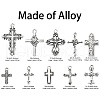 100Pcs 10 Styles Tibetan Style Alloy Pendants TIBEP-CJ0003-22-2