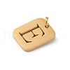 304 Stainless Steel Charms STAS-R001-01G-E-2