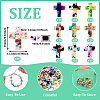 100Pcs 10 Colors Synthetic Turquoise Beads G-TA0002-14-12