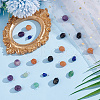 50Pcs 5 Styles Nuggets Natural Red Aventurine & Green Aventurine & Amethyst & Obsidian & Lapis Lazuli Charms PALLOY-HY00026-4