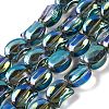 Electroplate Glass Beads Strands EGLA-Q128-06A-FR06-1