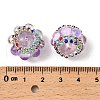 Sparkling Acrylic Rhinestone Round Beads OACR-NH0002-01A-07-3