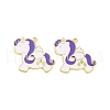 Golden Plated Alloy Enamel Pendants ENAM-Z017-01G-1
