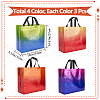 Gorgecraft 12Pcs 4 Colors Non-Woven Reusable Folding Gift Bags with Handle ABAG-GF0001-29B-2