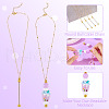 4Pcs Brass Round Ball Cable Chain Necklace Making NJEW-TAC0019-13