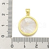Brass Micro Pave Clear Cubic Zirconia Pendants KK-K354-04G-02-3