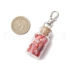 6Pcs Glass Wishing Bottle inside Lampwork & Glass Seed Beads Pendant Decorations HJEW-JM03260-3