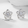 Sweet Forest Style Flower S925 Sterling Silver Stud Earrings TP9211-2-2