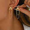 Elegant V-shaped S925 Sterling Silver Clear Cubic Zirconia Stud Earrings YS7829-1
