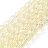 Transparent Electroplate Glass Beads Strands GLAA-T032-T4mm-C02-1