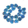 Handmade Millefiori Glass Beads Strands LAMP-T021-29C-2