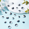 Beebeecraft 60Pcs 2 Styles Natural Freshwater Shell Printed Beads SHEL-BBC0001-03-4