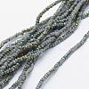 Electroplate Glass Beads Strands EGLA-J144-HP-C07-1