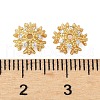 Brass Micro Pave Clear Cubic Zirconia Bead Caps KK-V015-32G-2