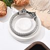 Viking 304 Stainless Steel Open Cuff Bangles for Men BJEW-U001-07L-AS-3