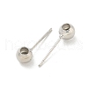 Brass Stud Earring Findings KK-G518-01P-3