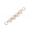 Natural Cultured Freshwater Pearl Potato Beaded Connector Charms PALLOY-JF03702-4