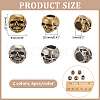  12Pcs 2 Colors Outdoor EDC Tool Brass Parachute Rope European Beads KK-NB0003-62-2