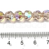 Electroplate Transparent Glass Beads Strands EGLA-A035-T8mm-L22-3