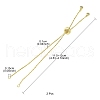 Rack Plating Brass Box Chain Slider Bracelets MAK-YW0001-04G-4