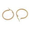 PVD Vacuum Plating 201 Stainless Steel Hoop Earrings EJEW-I309-60A-G-2