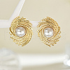 Stylish Stainless Steel Vortex Spiral Stud Earrings NA7671-4