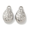 Anti-Tarnish 304 Stainless Steel Charms STAS-Q334-02P-1