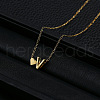 Alloy Letter Heart Pendant Necklaces for Women WGBB55E-18-1