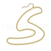 Brass Curb Chain Necklaces NJEW-JN04747-3