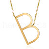 201 Stainless Steel Initial Pendants Necklaces NJEW-S069-JN004D-B-1