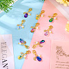 Teardrop Glass Pendant Decoration PALLOY-TAC0128-5