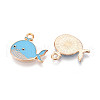 Marine Animals Alloy Enamel Pendants ENAM-T022-34B-2