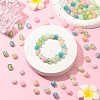 140Pcs 7 Styles Baking Painted Crackle Glass Bead Strands DGLA-YW0001-25-4