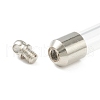 Transparent Glass Vial Pendant Normal Link Connectors GLAA-D004-03P-01-4