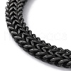 Ion Plating(IP) 304 Stainless Steel Wheat Chain Necklaces NJEW-P288-09AS-3